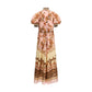 Multicolor Silk Casual Dress