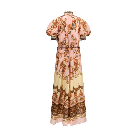 Multicolor Silk Casual Dress