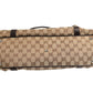 Beige and Black Canvas Twins Medium Tote Bag