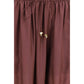 Bordeaux Silk Casual Pants