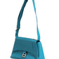 Calfskin S Downtown Blue Shoulder Bag