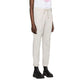 Gray Elastane Casual Pants