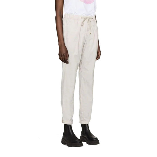 Gray Elastane Casual Pants