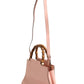 Pink And White Calfskin Small Nymphaea Top Handle Bag