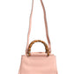 Pink And White Calfskin Small Nymphaea Top Handle Bag
