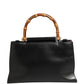 Nymphaea Bamboo Top Handle Leather Bag