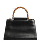 Nymphaea Bamboo Top Handle Leather Bag