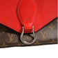 Saint Michel Monogram Epi Shoulder Bag Coquelicot