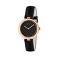 Black Leather Dress Watch