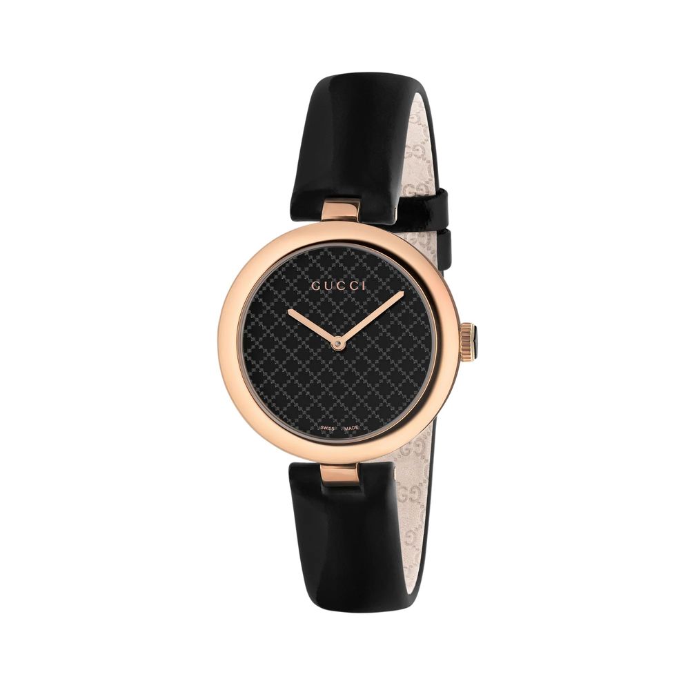 Black Leather Dress Watch