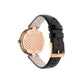 Black Leather Dress Watch