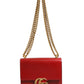 Marmont small shoulder bag in Rosso Ancora red leather