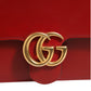 Marmont small shoulder bag in Rosso Ancora red leather
