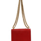 Marmont small shoulder bag in Rosso Ancora red leather