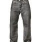Grey Washed Mid Waist Straight Denim Jeans