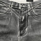 Grey Washed Mid Waist Straight Denim Jeans