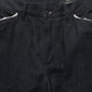Black Cotton Mid Waist Classic Men Denim Jeans