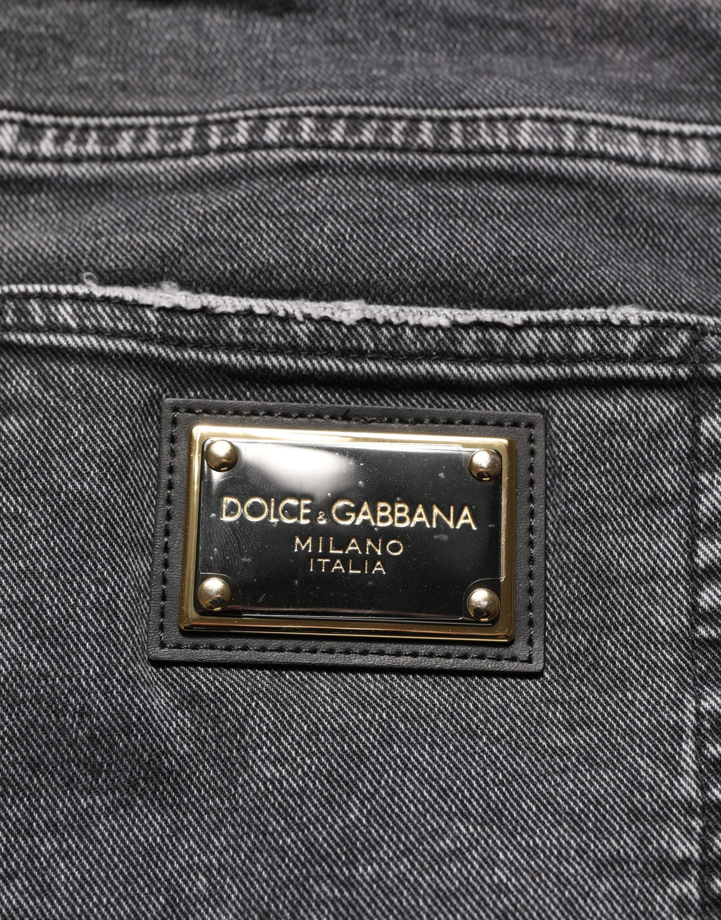 Dark Grey Distressed Mid Waist Denim Jeans