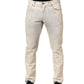 Beige Tie Dye Cotton Straight Men Denim Jeans