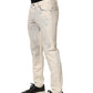 Beige Tie Dye Cotton Straight Men Denim Jeans
