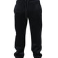 Black Polyester Jogger Men Sweatpants Pants