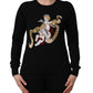 Black Angels Wool Crew Neck Pullover Sweater