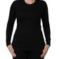 Black Long Sleeves Crew Neck Pullover Sweater