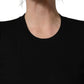 Black Long Sleeves Crew Neck Pullover Sweater