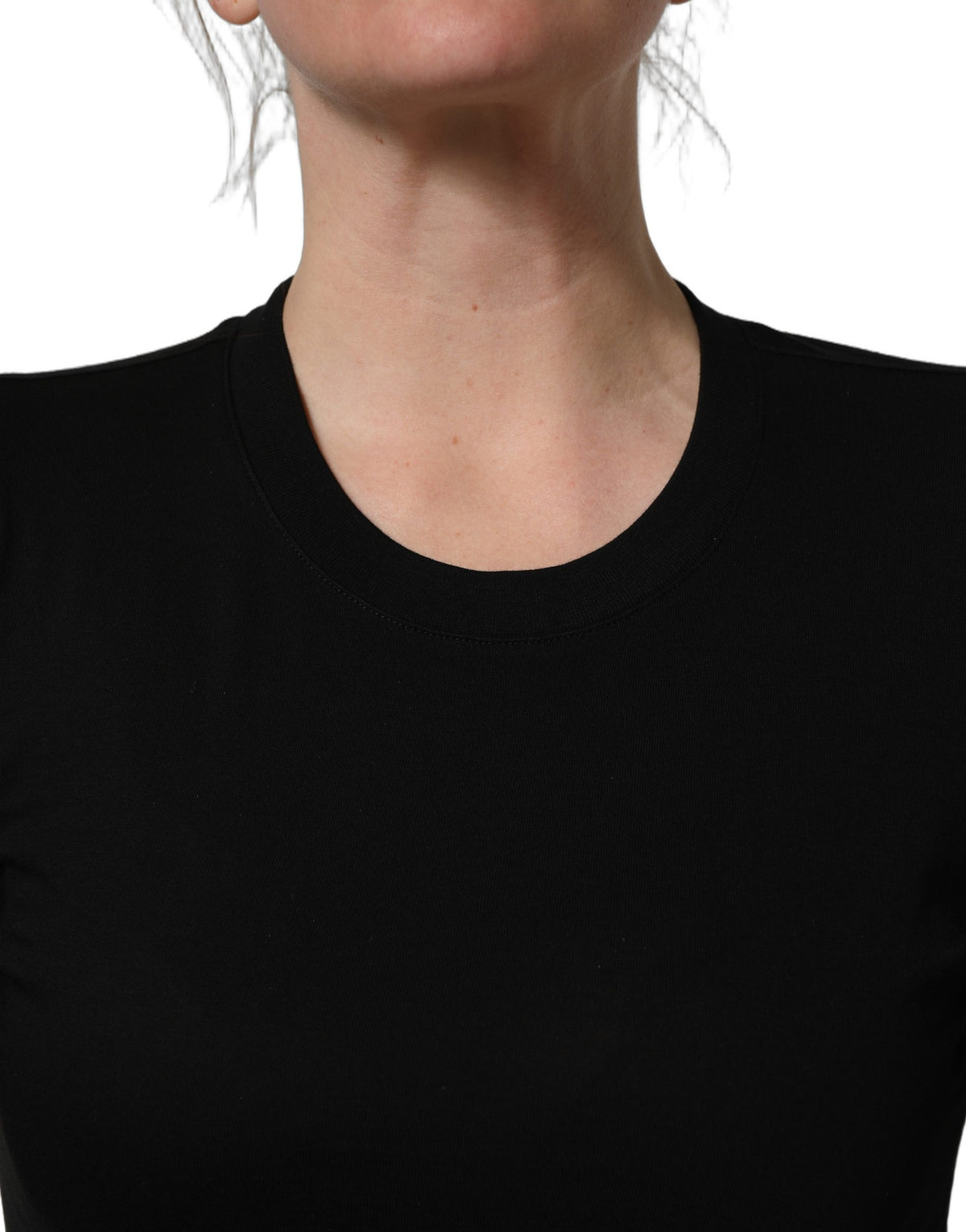 Black Long Sleeves Crew Neck Pullover Sweater