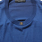 Blue Silk DG Logo Crew Neck Pullover Sweater