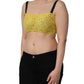 Yellow Cotton Crepe Chiffon Crop Bralette Top