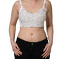 White Pearls Beaded Corset Bustier Crop Top