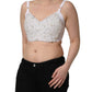 White Pearls Beaded Corset Bustier Crop Top