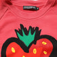 Multicolor StrawberryPrint Sweatshirt Sweater