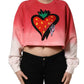 Multicolor StrawberryPrint Sweatshirt Sweater