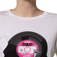 White D&G WE LOVE JAPAN Print Cotton T-shirt