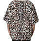 Multicolor Leopard Print Crew Neck T-shirt