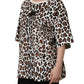 Multicolor Leopard Print Crew Neck T-shirt
