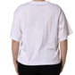 White Italia Flag Patch Round Neck T-shirt