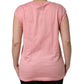 Pink Cotton DG Logo Round Neck Tank T-shirt