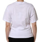 White Cotton DG Logo Patch Crew Neck T-shirt