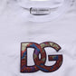 White Cotton DG Logo Patch Crew Neck T-shirt