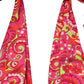 Red Paisley Silk Halter Neck Crop Tank Top