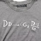 Gray Logo Embroidery Short Sleeve T-shirt