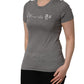 Gray Logo Embroidery Short Sleeve T-shirt