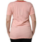 Pink Graphic Print Cotton Crew Neck T-shirt