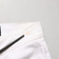 White Cotton Skinny Mid Waist Denim Jeans