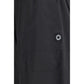 Black Polyester Casual Pants