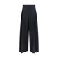 Black Cotton Casual Pants