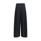 Black Cotton Casual Pants